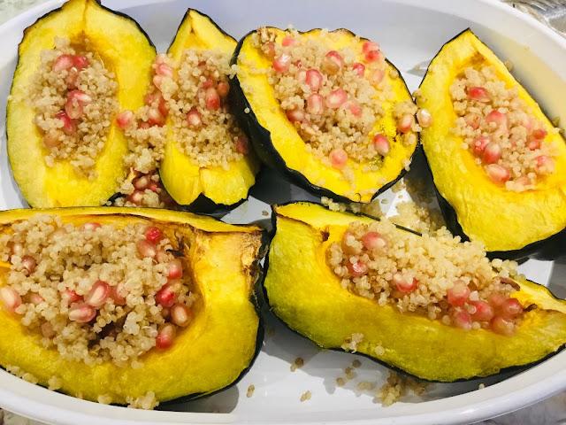 acorn squash quarters stuffed with quinoa stuffed acorn squash quarters