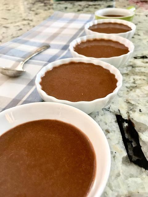 ramekins of chocolate pudding weight watcher's chocolate pudding www.realfoodblogger.com