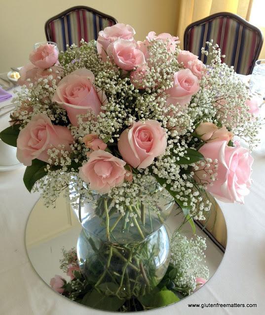 pink roses and baby breath pink roses and white baby breath