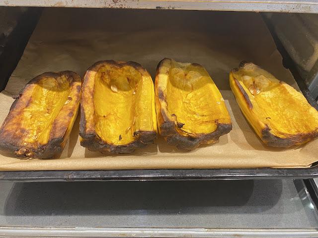 Baked delicata squash in the air-fryer