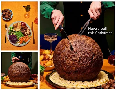 Ikea's Turkey-Sized Meatball being carved.