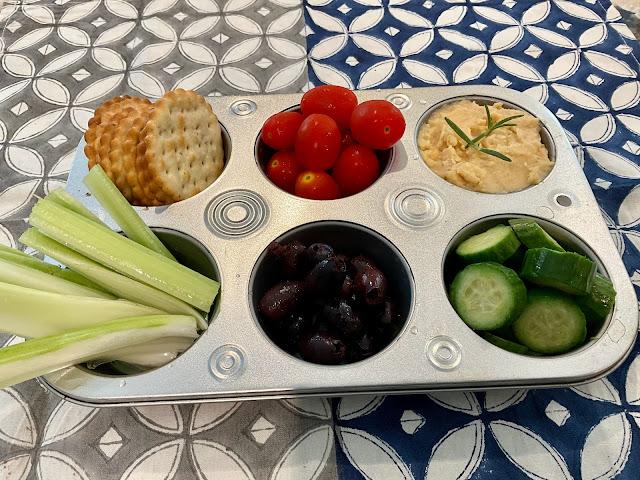 muffin tin, snacks, crudites, vegetables muffin tin filled with snacks