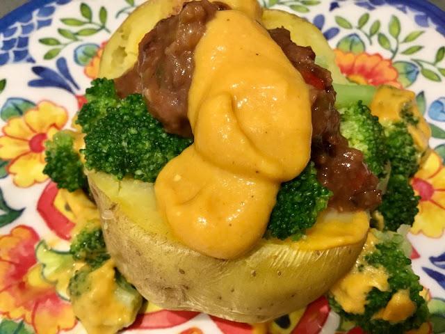 Vegan stuffed baked potato