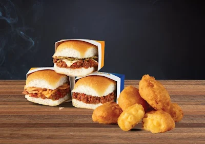 White Castle's Sloppy Joe Sliders and Mac & Cheese Nibblers.