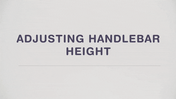 Gif of how to adjust handlebar height of BODi Bike | how-to-set-up-my-BODi-Bike