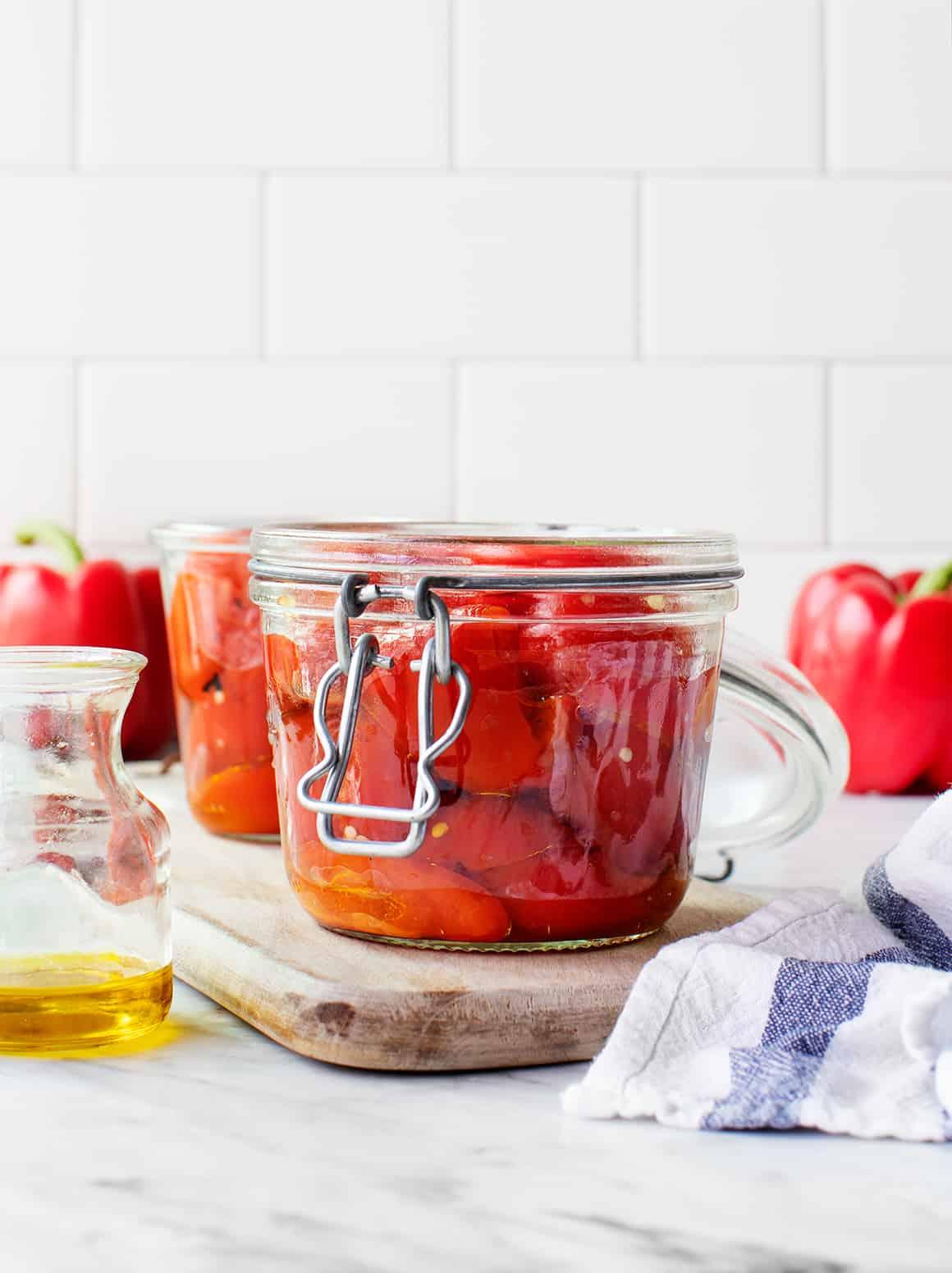 Roasted red peppers
