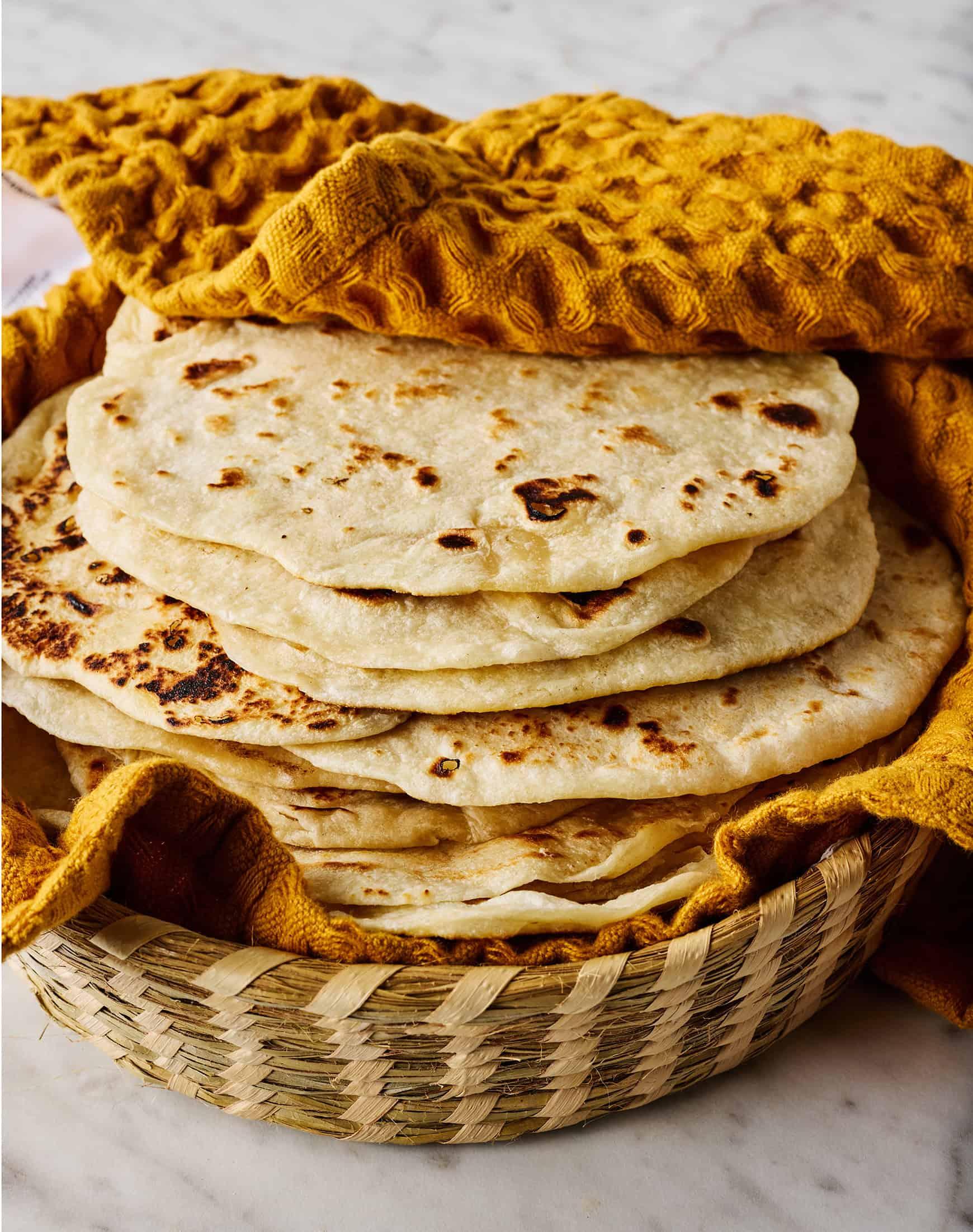 Homemade flour tortillas