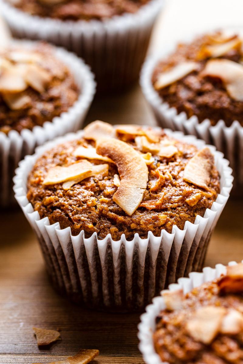 healthy carrot muffins side