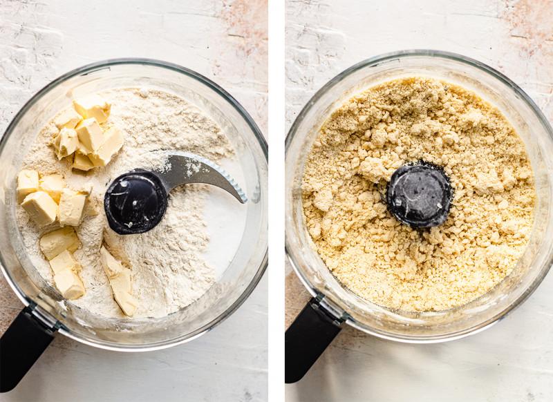 vegan bakewell blackberries pastry making