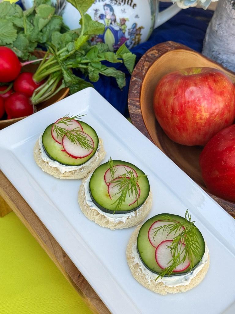 Cucumber Radish Tea Sandwiches