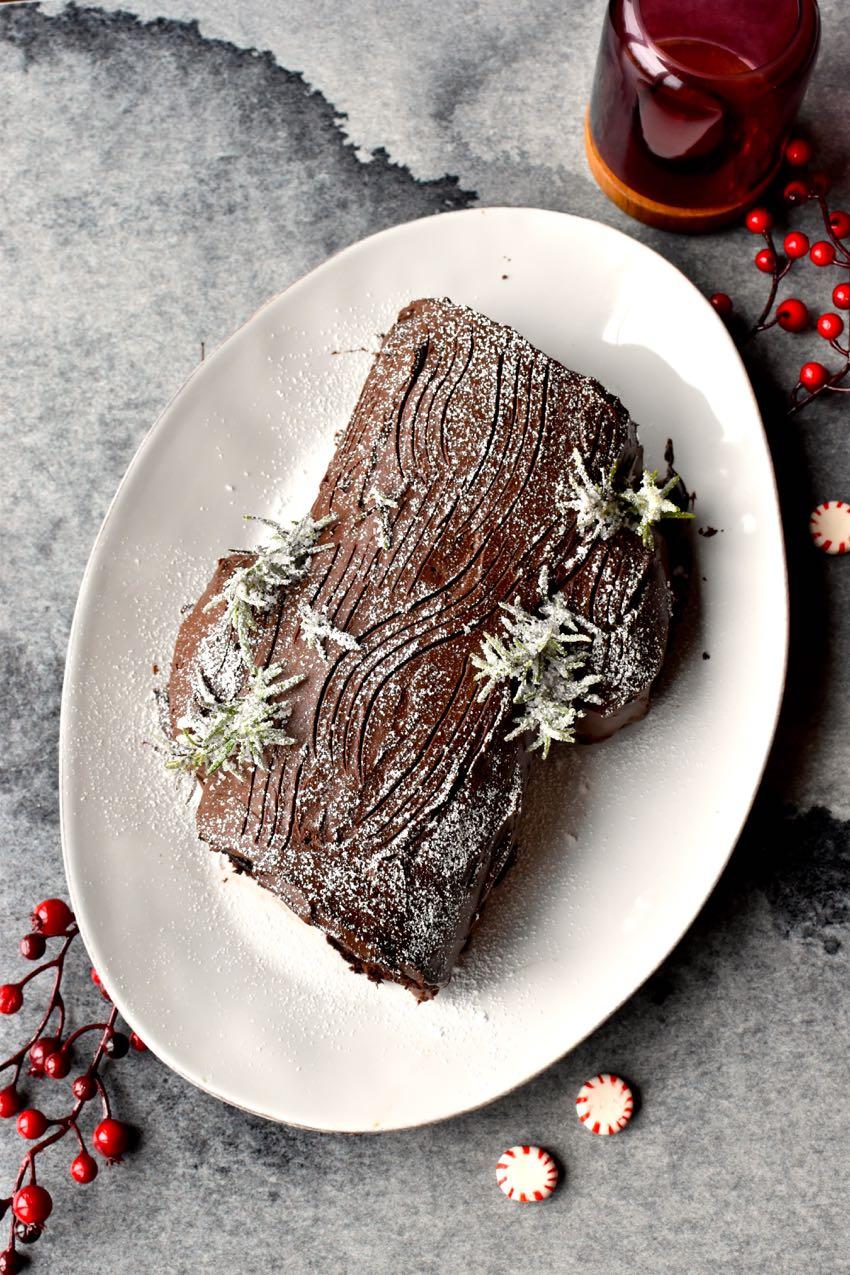 Yule log, tronco de Navidad, Mama Ía blog