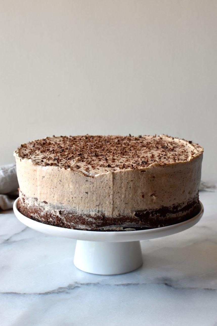 Chocolate and coffee mousse cake, Mama Ía blog