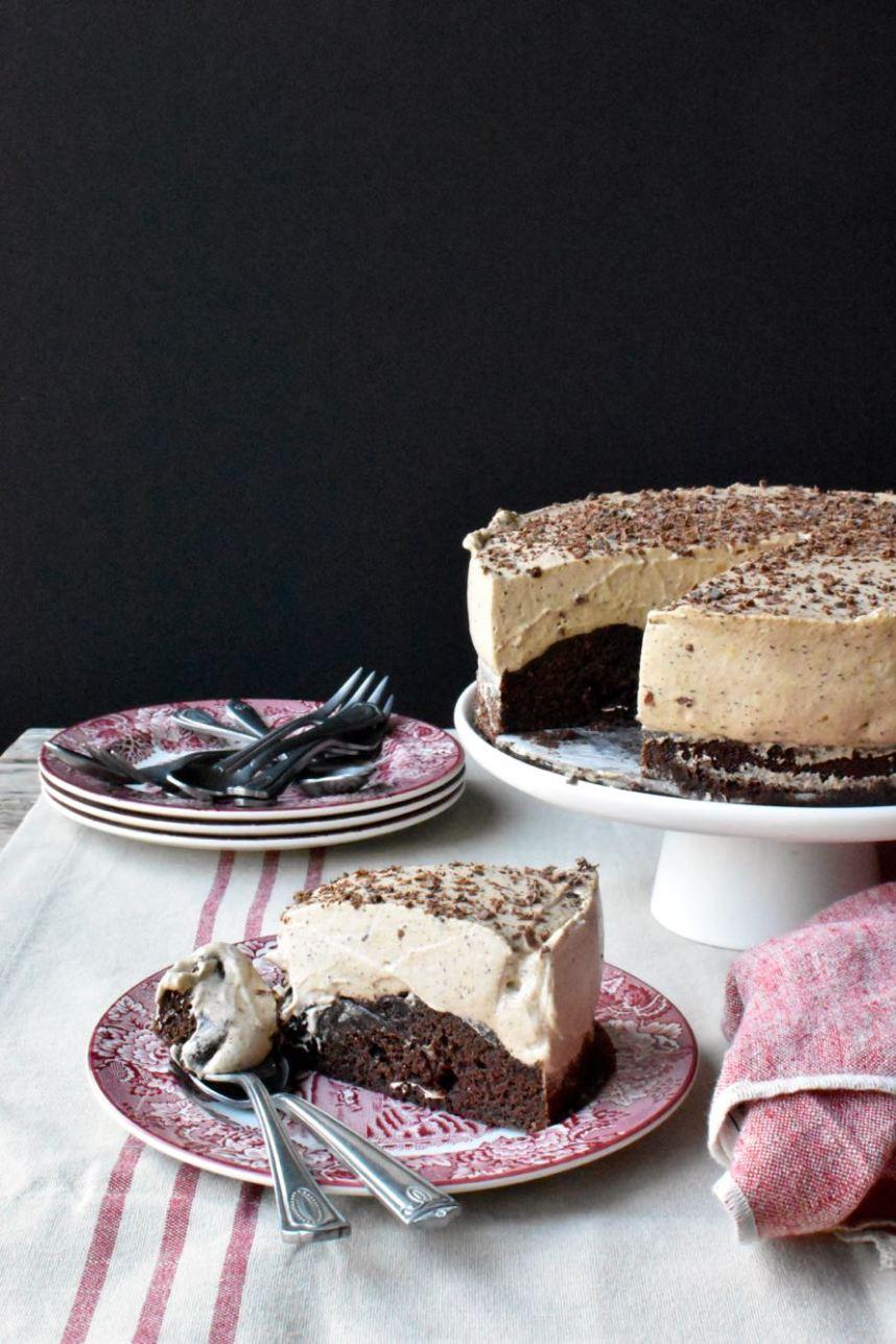 Chocolate and coffee mousse cake, Mama Ía blog