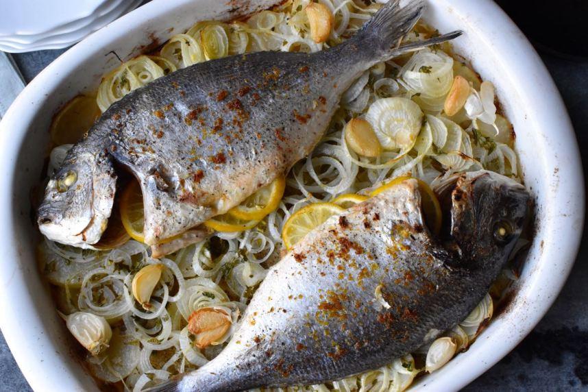 Baked sea bream, Mama Ía blog