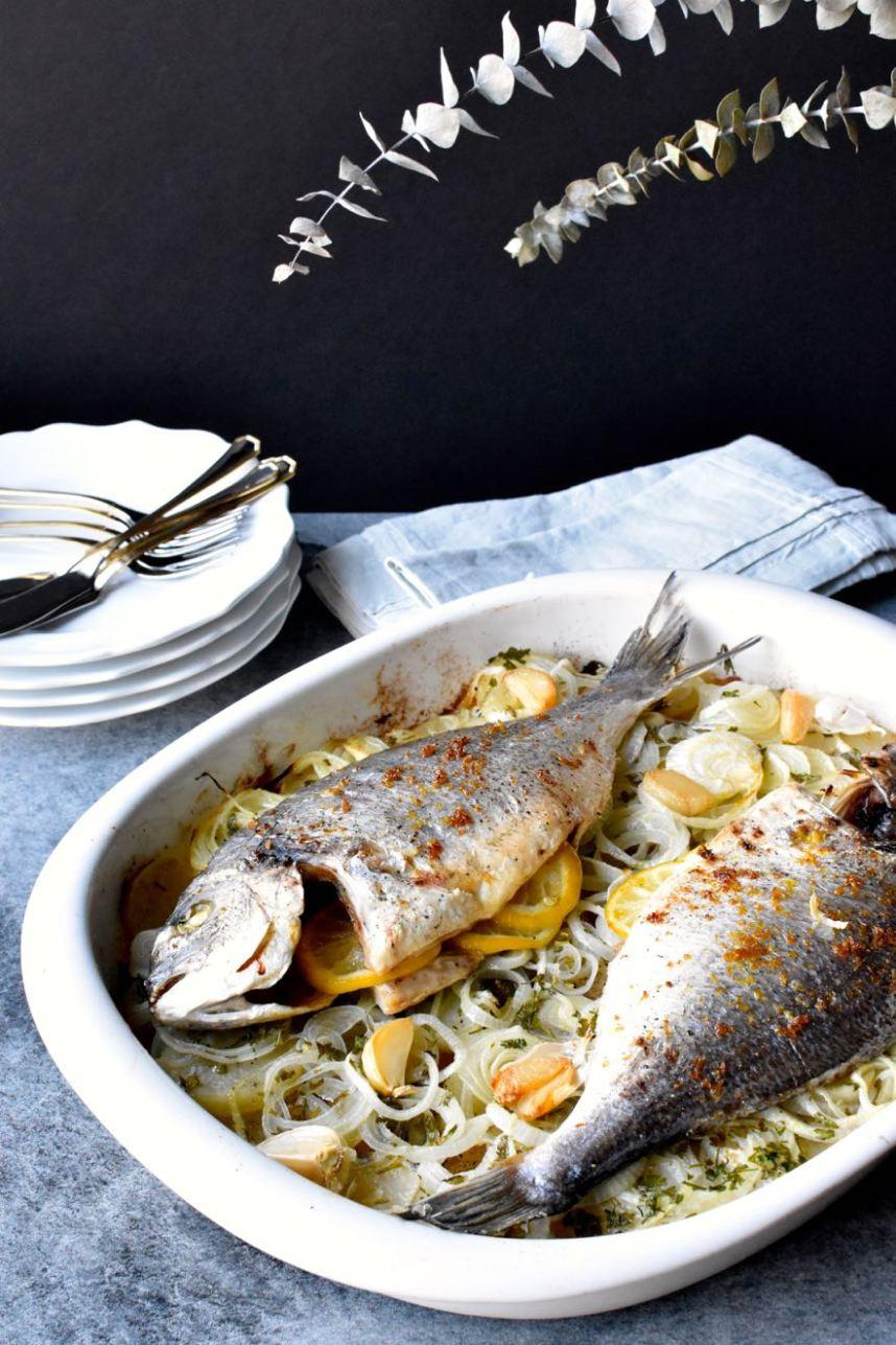 Baked sea bream, Mama Ía blog