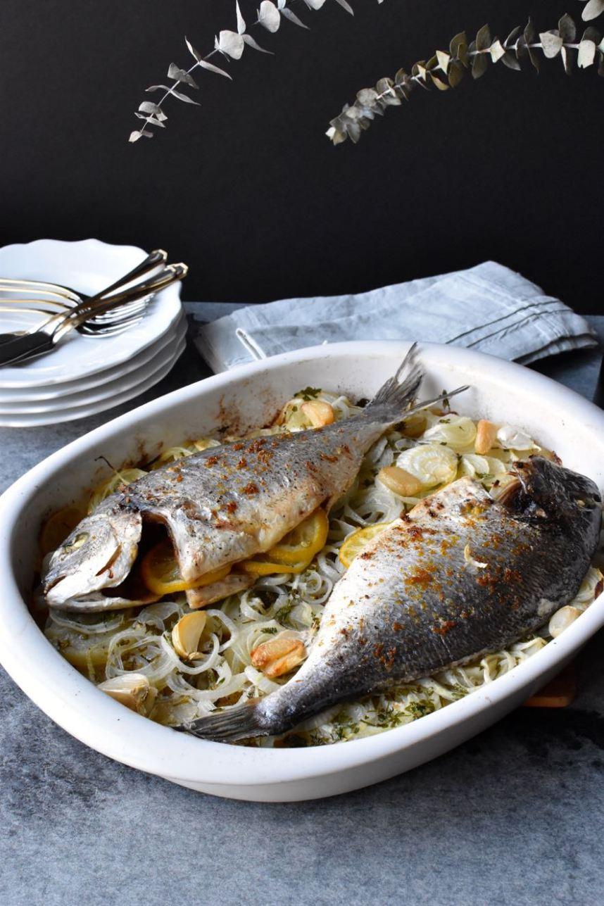 Baked sea bream, Mama Ía blog