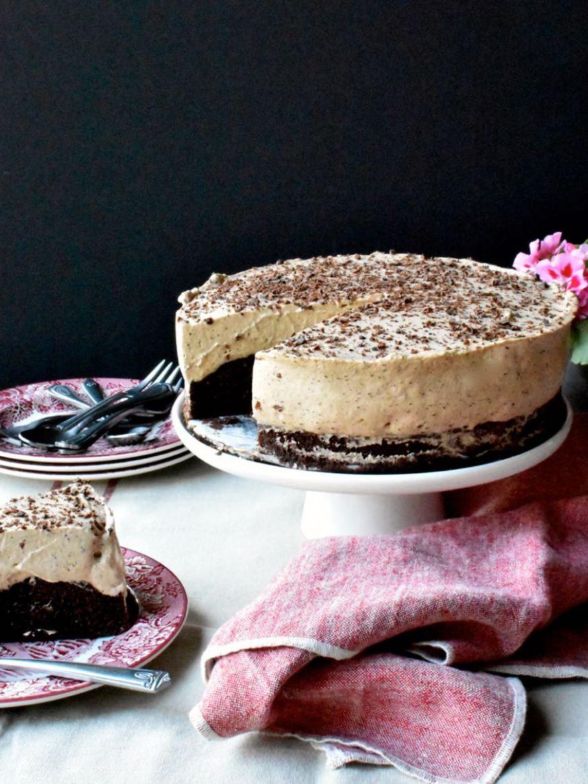 Chocolate and coffee mousse cake, Mama Ía blog