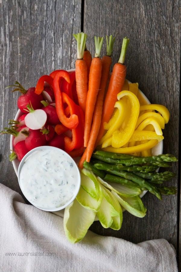 Veggies and homemade ranch