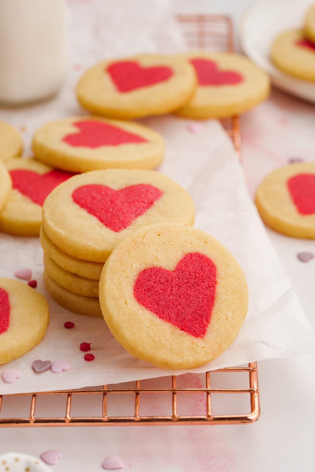 valentines day cookies 25 stacked Valentine's Day cookies