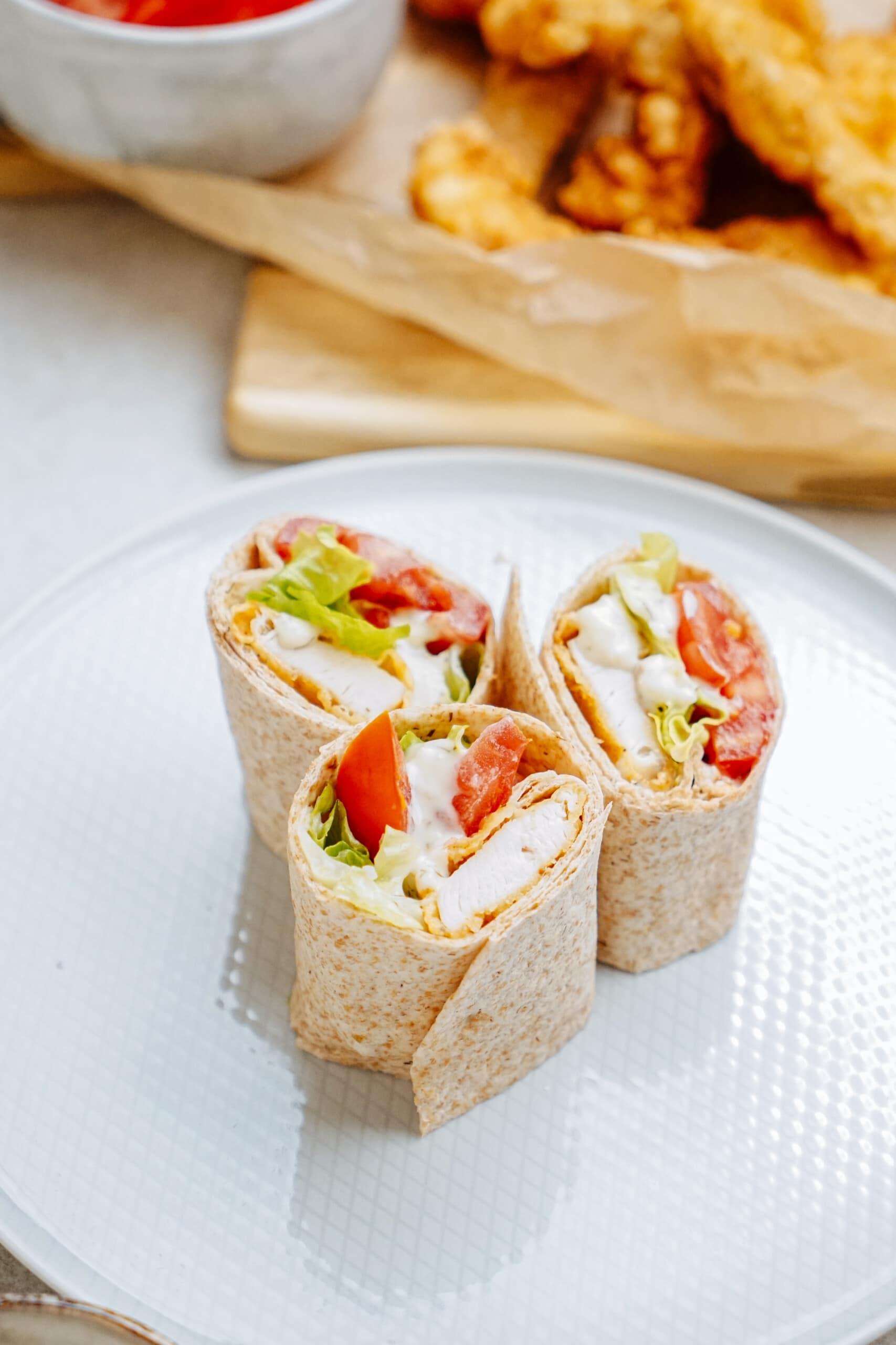 crispy chicken wraps