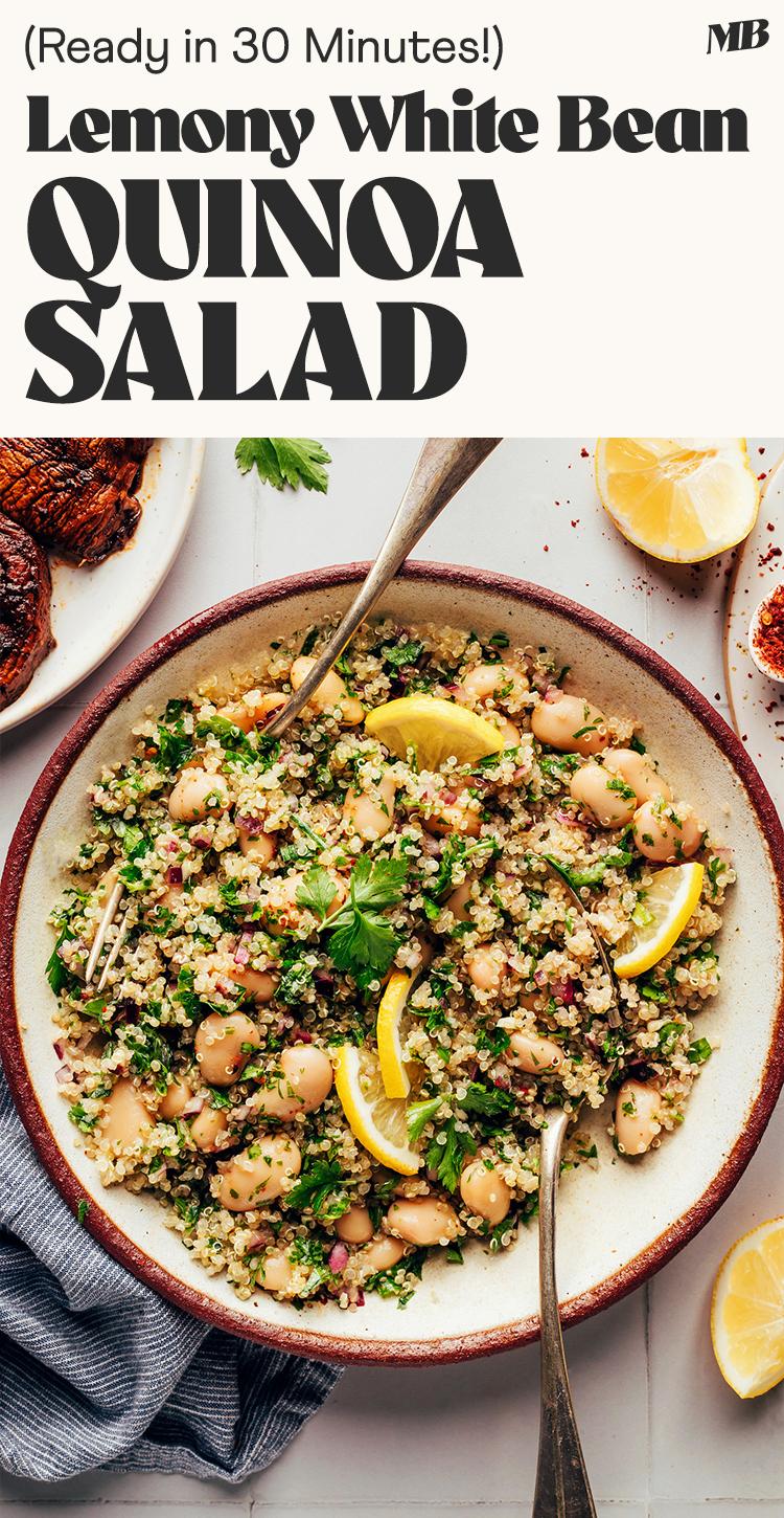 Image of lemony white bean quinoa salad
