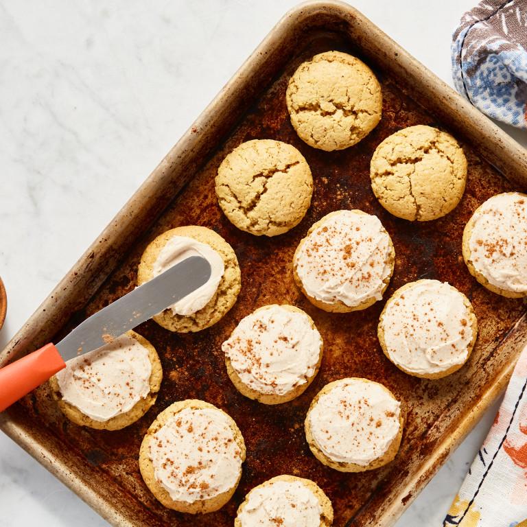 Perfect Little Pumpkin Cookies with Spiced Buttercream