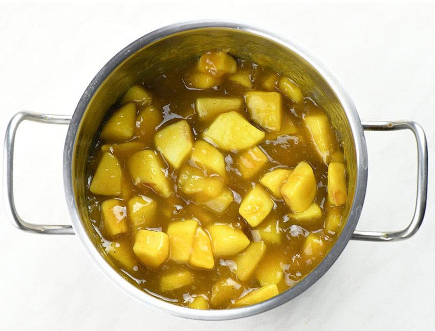 Apple pie in a bowl.