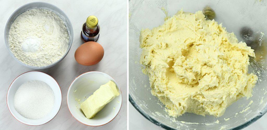 Easter Bunny Cookies ingredients.
