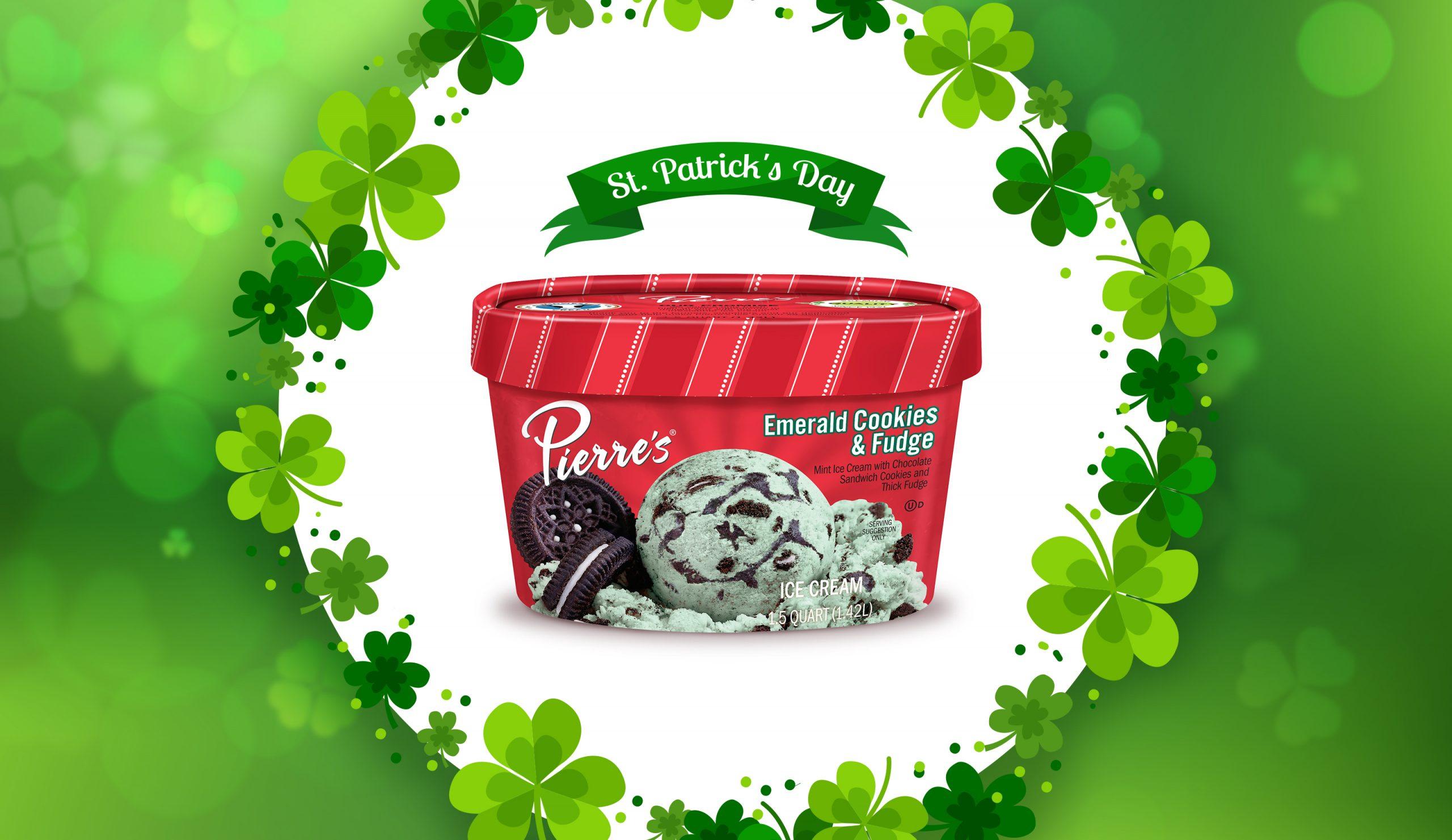 Pierre's Emerald Cookies & Fudge Ice Cream