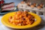 pasta-alla-zozzona-tomato-sausage-carbonara-egg-sauce-rome-roman-italian-delicious