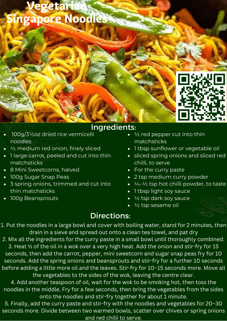 No Meat Monday Vegetarian Singapore Noodles