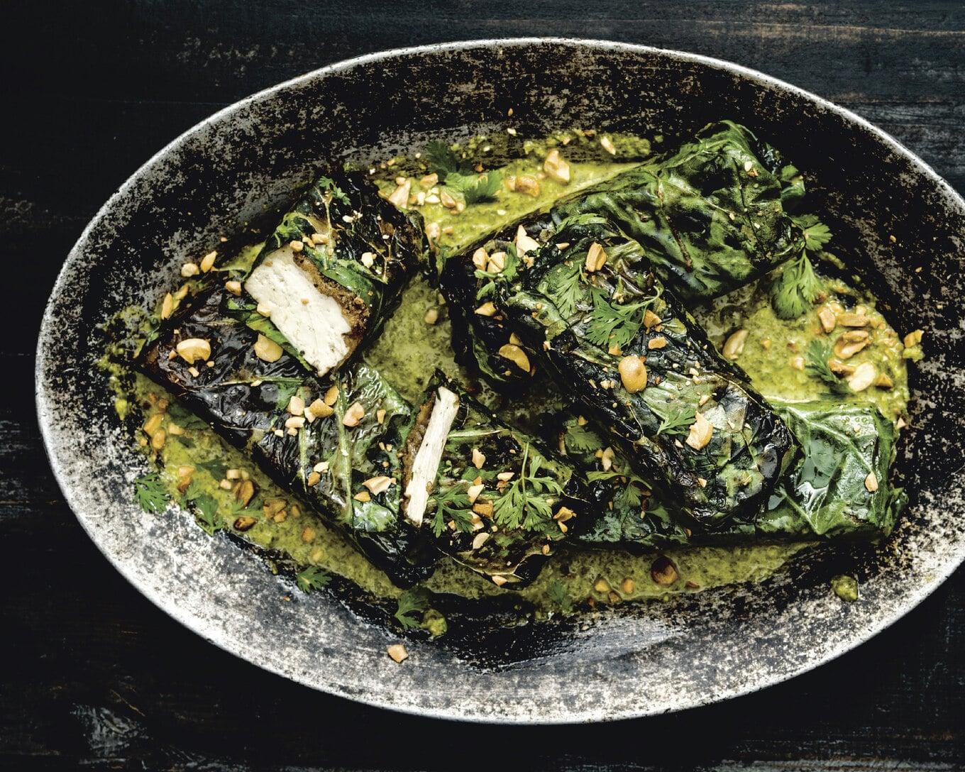 VegNews.JerkTofuWrappedinCollardLeaves